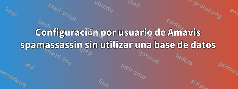 Configuración por usuario de Amavis spamassassin sin utilizar una base de datos