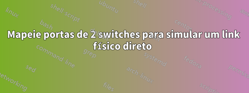 Mapeie portas de 2 switches para simular um link físico direto 