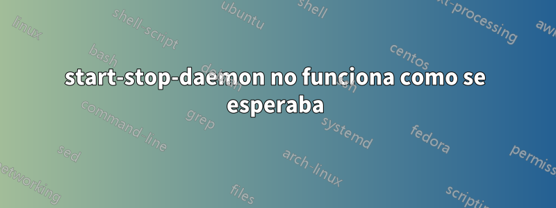 start-stop-daemon no funciona como se esperaba