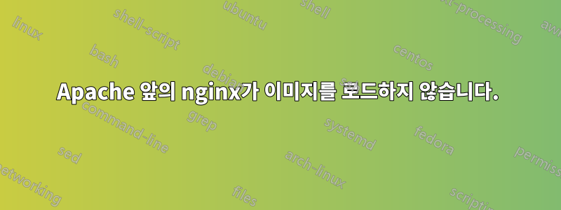 Apache 앞의 nginx가 이미지를 로드하지 않습니다.