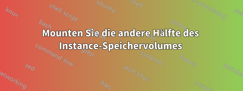 Mounten Sie die andere Hälfte des Instance-Speichervolumes