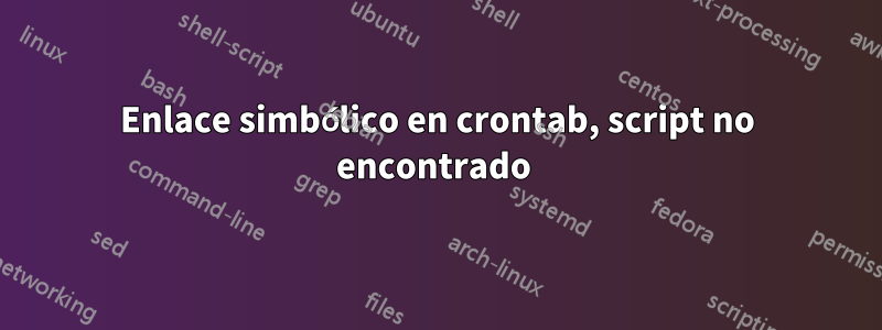 Enlace simbólico en crontab, script no encontrado 