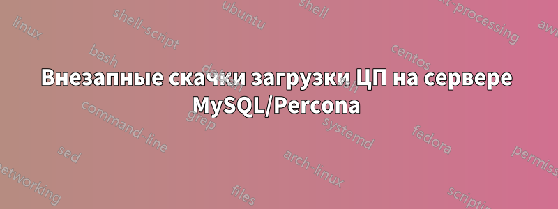 Внезапные скачки загрузки ЦП на сервере MySQL/Percona