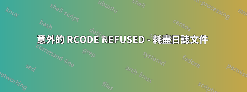 意外的 RCODE REFUSED - 耗盡日誌文件