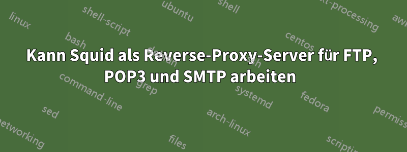 Kann Squid als Reverse-Proxy-Server für FTP, POP3 und SMTP arbeiten 