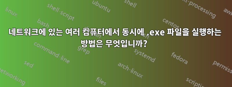 네트워크에 있는 여러 컴퓨터에서 동시에 .exe 파일을 실행하는 방법은 무엇입니까? 