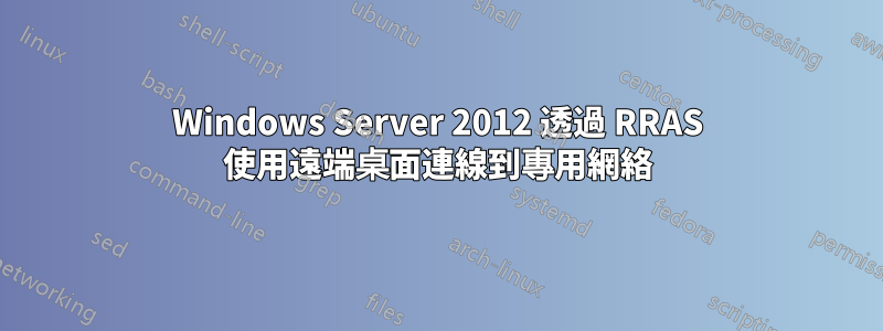 Windows Server 2012 透過 RRAS 使用遠端桌面連線到專用網絡