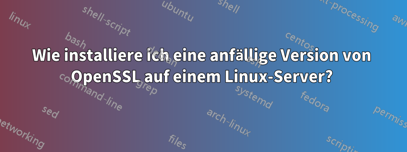 Wie installiere ich eine anfällige Version von OpenSSL auf einem Linux-Server?