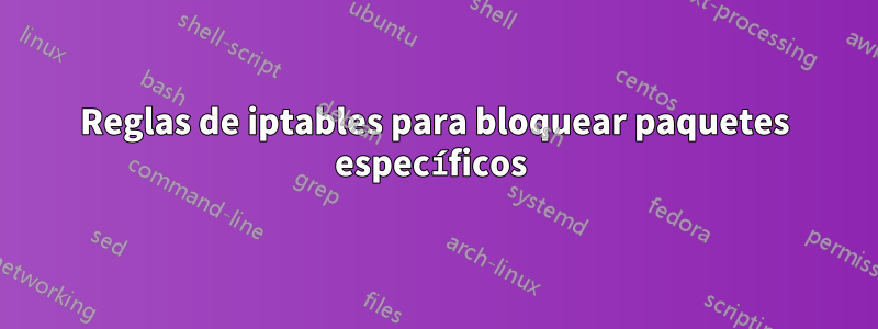 Reglas de iptables para bloquear paquetes específicos 