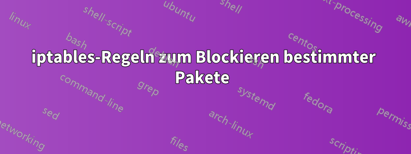 iptables-Regeln zum Blockieren bestimmter Pakete 