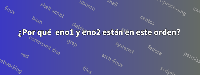 ¿Por qué eno1 y eno2 están en este orden?