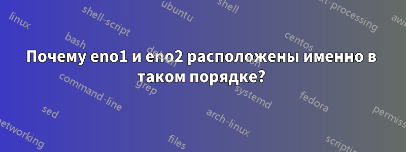 Почему eno1 и eno2 расположены именно в таком порядке?