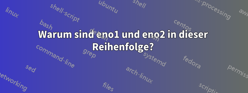 Warum sind eno1 und eno2 in dieser Reihenfolge?