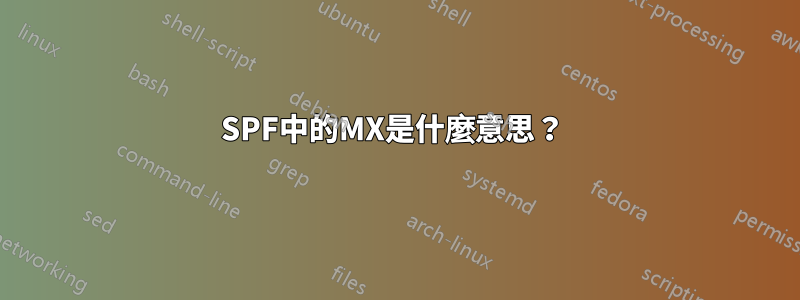 SPF中的MX是什麼意思？ 