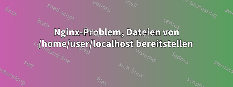403 Nginx-Problem, Dateien von /home/user/localhost bereitstellen