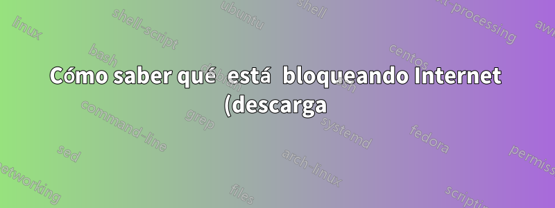 Cómo saber qué está bloqueando Internet (descarga) en el servidor de la nube