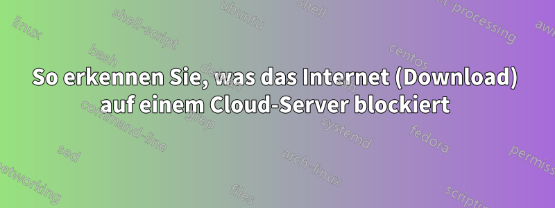 So erkennen Sie, was das Internet (Download) auf einem Cloud-Server blockiert
