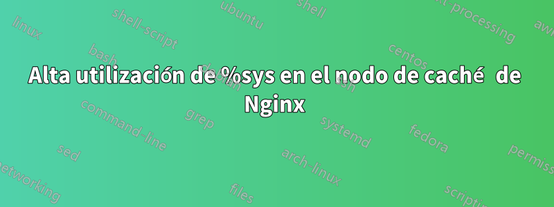 Alta utilización de %sys en el nodo de caché de Nginx