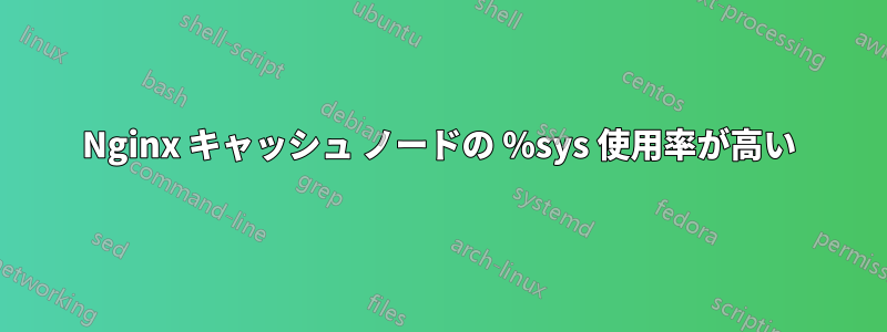 Nginx キャッシュ ノードの %sys 使用率が高い