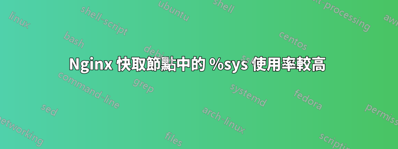 Nginx 快取節點中的 %sys 使用率較高