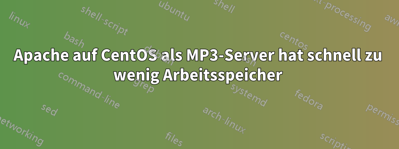 Apache auf CentOS als MP3-Server hat schnell zu wenig Arbeitsspeicher