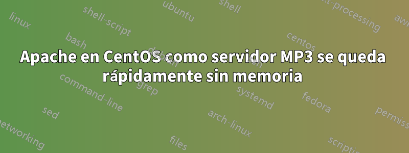 Apache en CentOS como servidor MP3 se queda rápidamente sin memoria