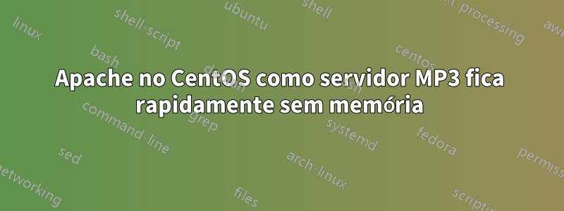 Apache no CentOS como servidor MP3 fica rapidamente sem memória