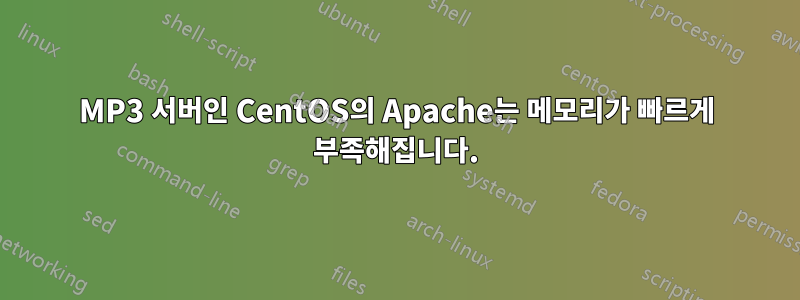 MP3 서버인 CentOS의 Apache는 메모리가 빠르게 부족해집니다.