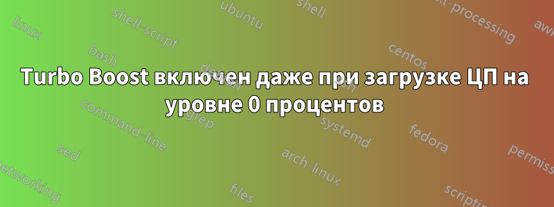 Turbo Boost включен даже при загрузке ЦП на уровне 0 процентов
