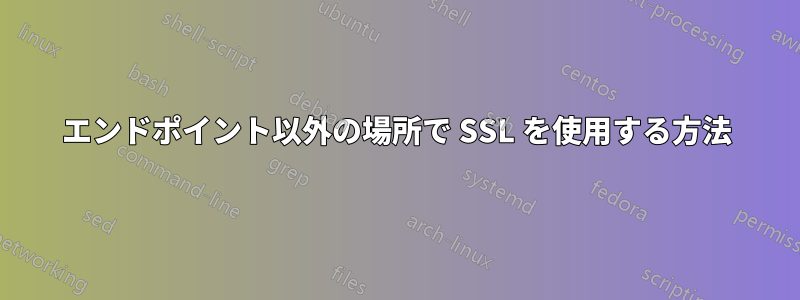 エンドポイント以外の場所で SSL を使用する方法