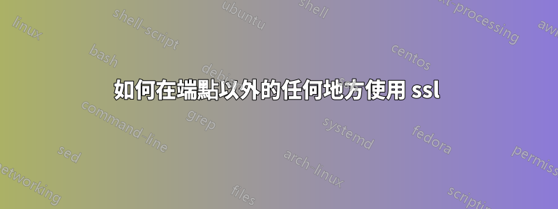 如何在端點以外的任何地方使用 ssl