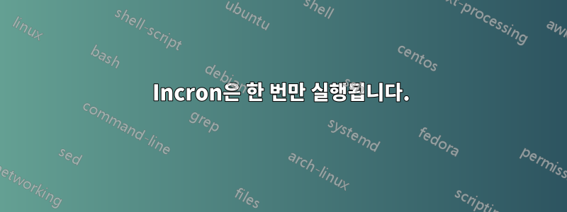 Incron은 한 번만 실행됩니다.