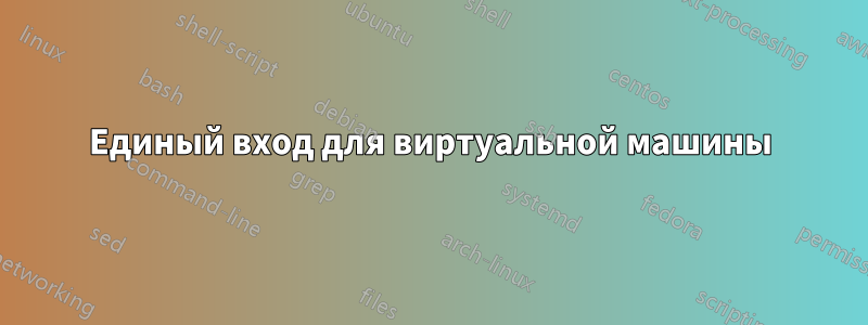 Единый вход для виртуальной машины