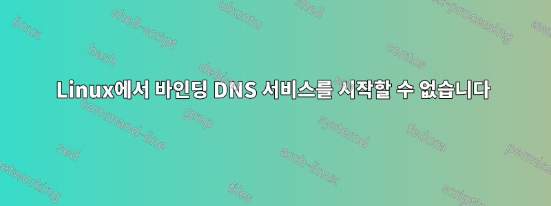 Linux에서 바인딩 DNS 서비스를 시작할 수 없습니다