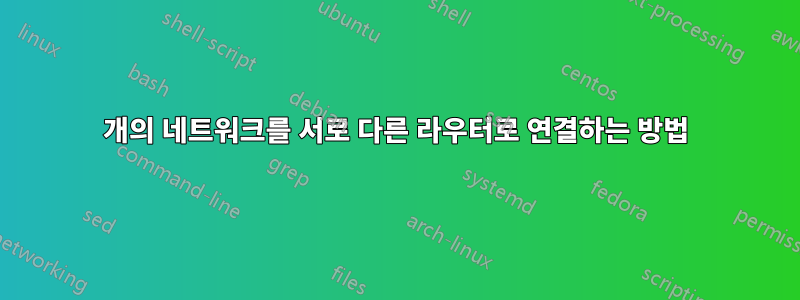 2개의 네트워크를 서로 다른 라우터로 연결하는 방법