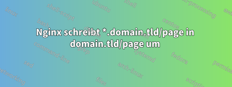 Nginx schreibt *.domain.tld/page in domain.tld/page um