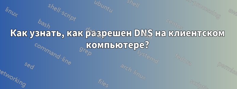 Как узнать, как разрешен DNS на клиентском компьютере?