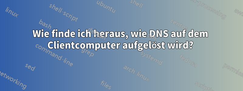 Wie finde ich heraus, wie DNS auf dem Clientcomputer aufgelöst wird?