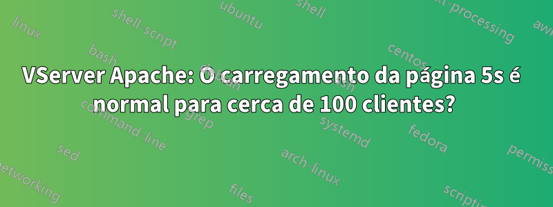 VServer Apache: O carregamento da página 5s é normal para cerca de 100 clientes?