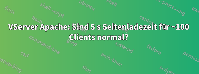 VServer Apache: Sind 5 s Seitenladezeit für ~100 Clients normal?