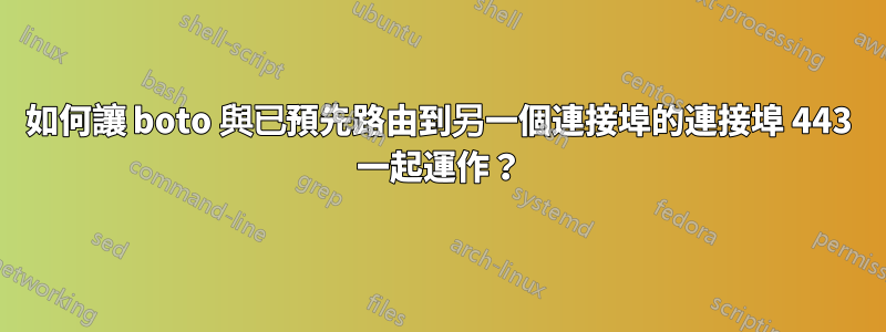 如何讓 boto 與已預先路由到另一個連接埠的連接埠 443 一起運作？
