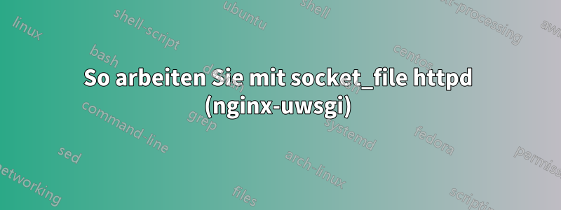 So arbeiten Sie mit socket_file httpd (nginx-uwsgi)