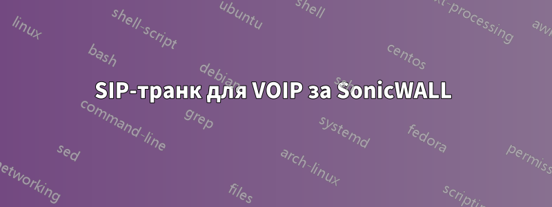 SIP-транк для VOIP за SonicWALL