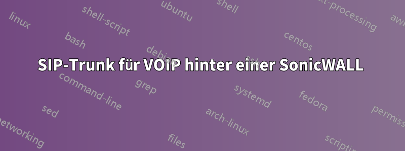 SIP-Trunk für VOIP hinter einer SonicWALL