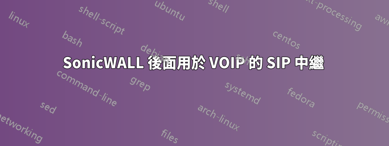 SonicWALL 後面用於 VOIP 的 SIP 中繼