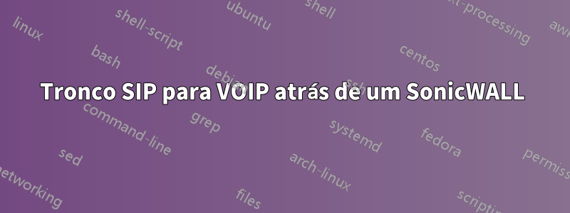 Tronco SIP para VOIP atrás de um SonicWALL