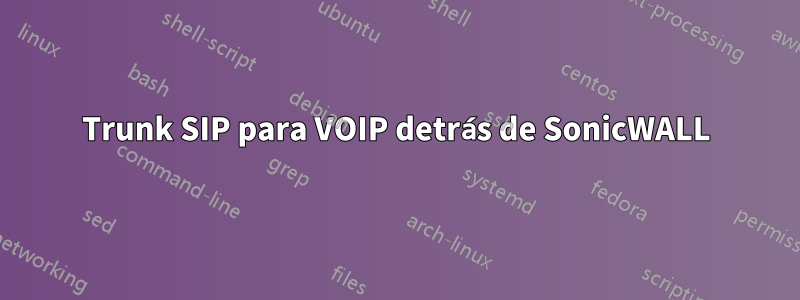 Trunk SIP para VOIP detrás de SonicWALL