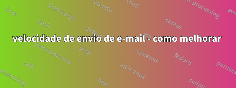 velocidade de envio de e-mail - como melhorar
