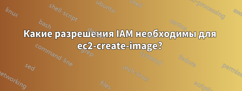 Какие разрешения IAM необходимы для ec2-create-image?