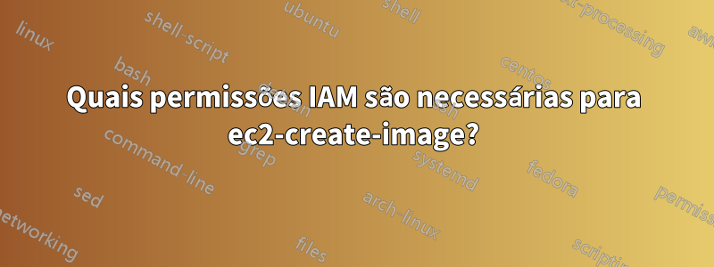 Quais permissões IAM são necessárias para ec2-create-image?